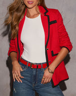 Red % Lillianna Minimal Buckle Belt-4