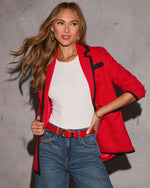 Red % Lillianna Minimal Buckle Belt-3