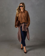 Classic Heritage Faux Suede Bubble Hem Jacket