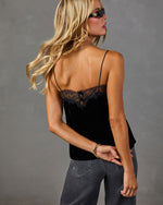 Secret Vow Velvet Lace Trim Cami