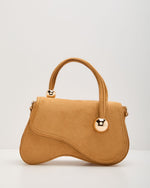 Reiss Faux Suede Top Handle Crossbody Bag