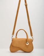 Reiss Faux Suede Top Handle Crossbody Bag
