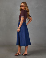 Fall Calling Belted Color Block Maxi Dress