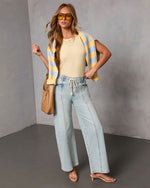 Yellow % Veneta Ribbed Tank Top-6