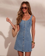 Rocio Denim A Line Mini Dress