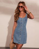 Rocio Denim A Line Mini Dress