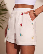 Petal Party Embroidered Floral Shorts