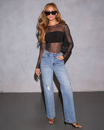 Jesayln Sheer Polka Dot Bodysuit