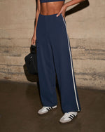 Navy % Perfect Form Side Stripe Track Pants-1