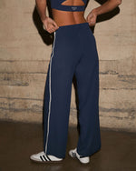 Navy % Perfect Form Side Stripe Track Pants-5