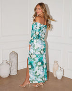 Petal Haze Off The Shoulder Maxi Dress
