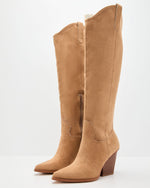 Latte % Sandalwood Western Knee High Boots-2