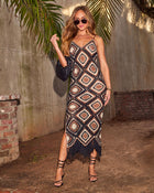 Black % Beach Ready Crochet Coverup Dress-1