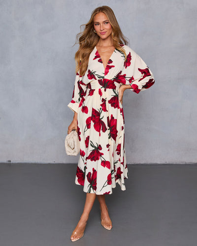 Sweet For You Kimono Sleeve Midi Dress – VICI