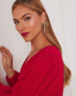 Bristowe Rhinestone Bow Earrings
