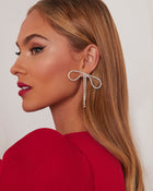 Bristowe Rhinestone Bow Earrings