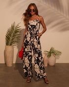 Junie Palm Printed Jumpsuit