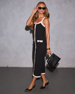 Autumn Colorblock Midi Dress