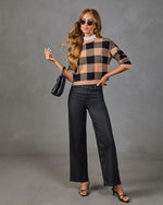 Kinsleigh Knit Plaid Sweater