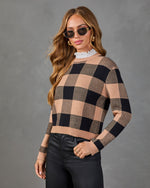 Kinsleigh Knit Plaid Sweater