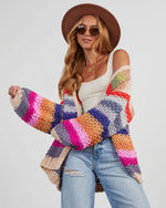 Multi % Oh Happy Day Pocketed Knit Cardigan-6