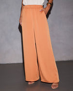 Pumpkin % Better Days Wide Leg Pants-3