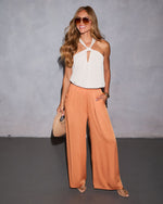 Pumpkin % Better Days Wide Leg Pants-6