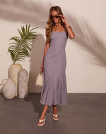 Tide Turns Cotton Gingham Maxi Dress