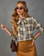 Harvest Escape Cotton Plaid Button Down Top