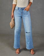Grace Stretch Mid Rise Distressed Straight Leg Jeans