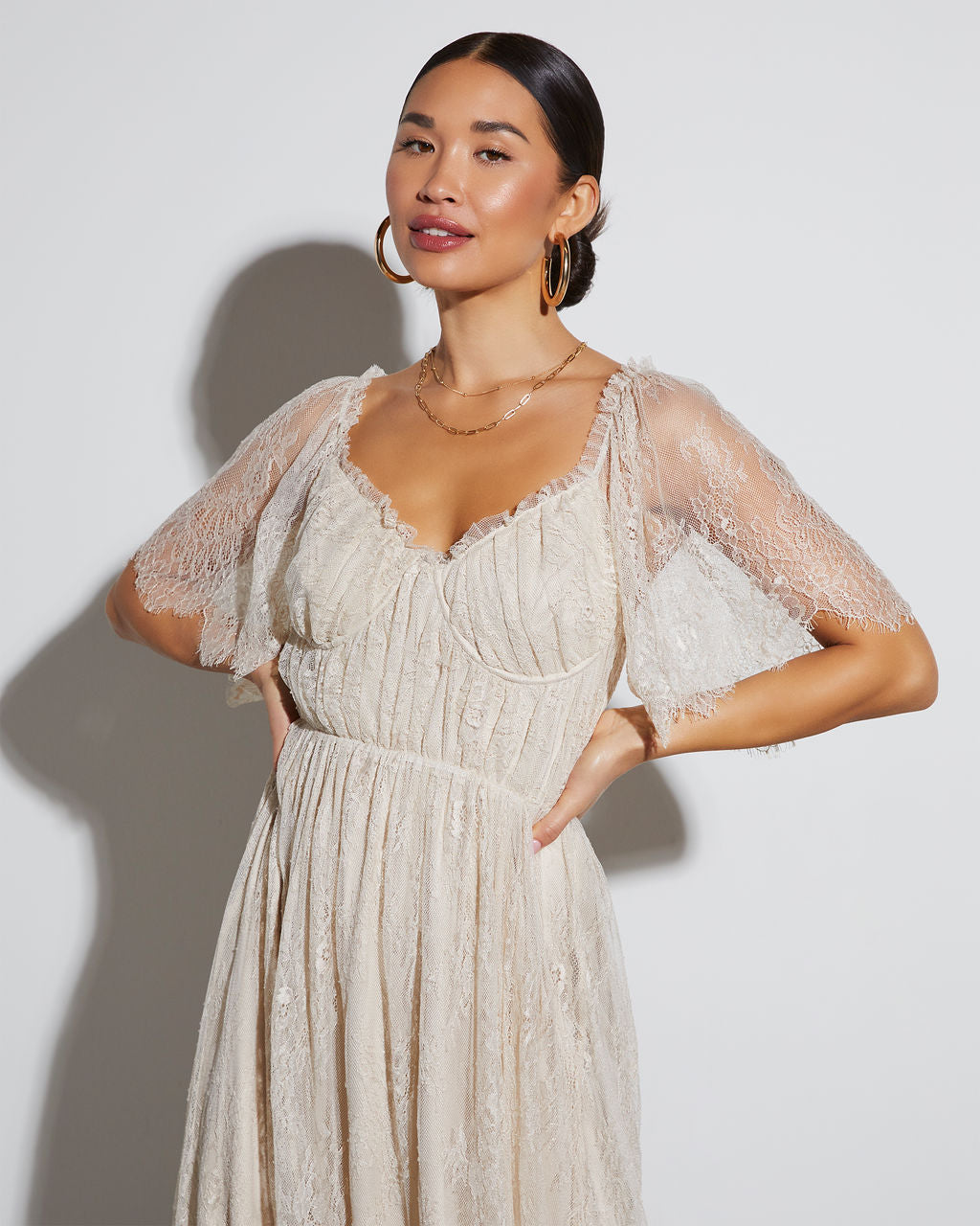 Iconic Entrance Lace Maxi Dress VICI