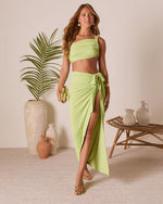 Lime % Bahamas Wrap Maxi Skirt-5