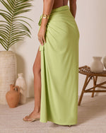 Lime % Bahamas Wrap Maxi Skirt-4