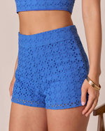 Keira Eyelet High Rise Shorts