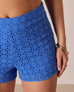 Keira Eyelet High Rise Shorts