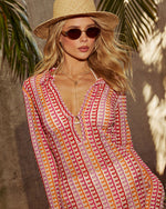 Jet Set Striped Coverup Mini Dress