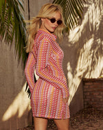Jet Set Striped Coverup Mini Dress