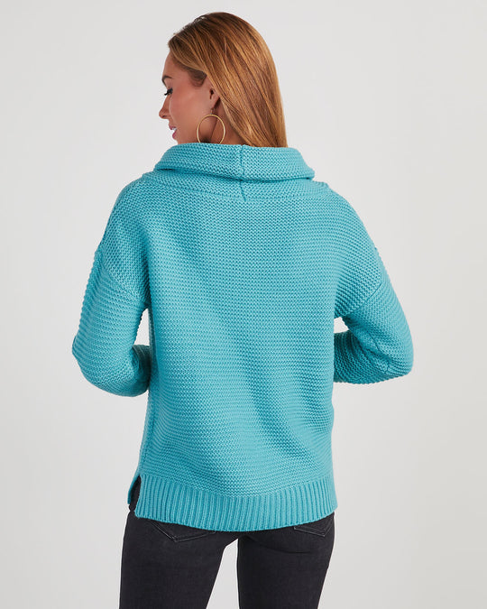 Turquoise % Denise Knit Sweater-6