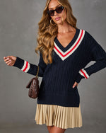 Open Invitation Knit Twofer Mini Shirt Dress