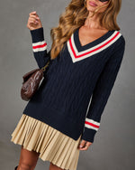Open Invitation Knit Twofer Mini Shirt Dress