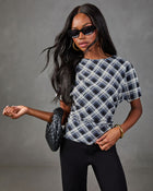 Jayde Plaid Short Sleeve Top