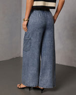 Blue Hour Chambray Cargo Pants