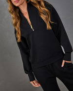 Barton Mock Neck Quarter Zip Soft Form Sweatshirt