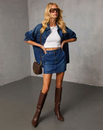 Marlborough Denim Mini Skirt