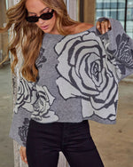 Honey Hug Abstract Print Sweater