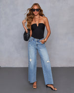 Black % Katherine Halter Fitted Bodysuit-6