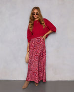 Red % Elouise Cropped Crewneck Sweater-6