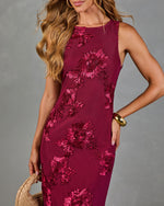 Coral Bloom Floral Maxi Dress
