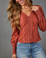 Gentle Whisper Cotton Eyelet Lace Blouse