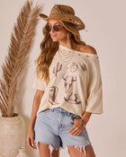 Western Glow Graphic Short Sleeve Top
